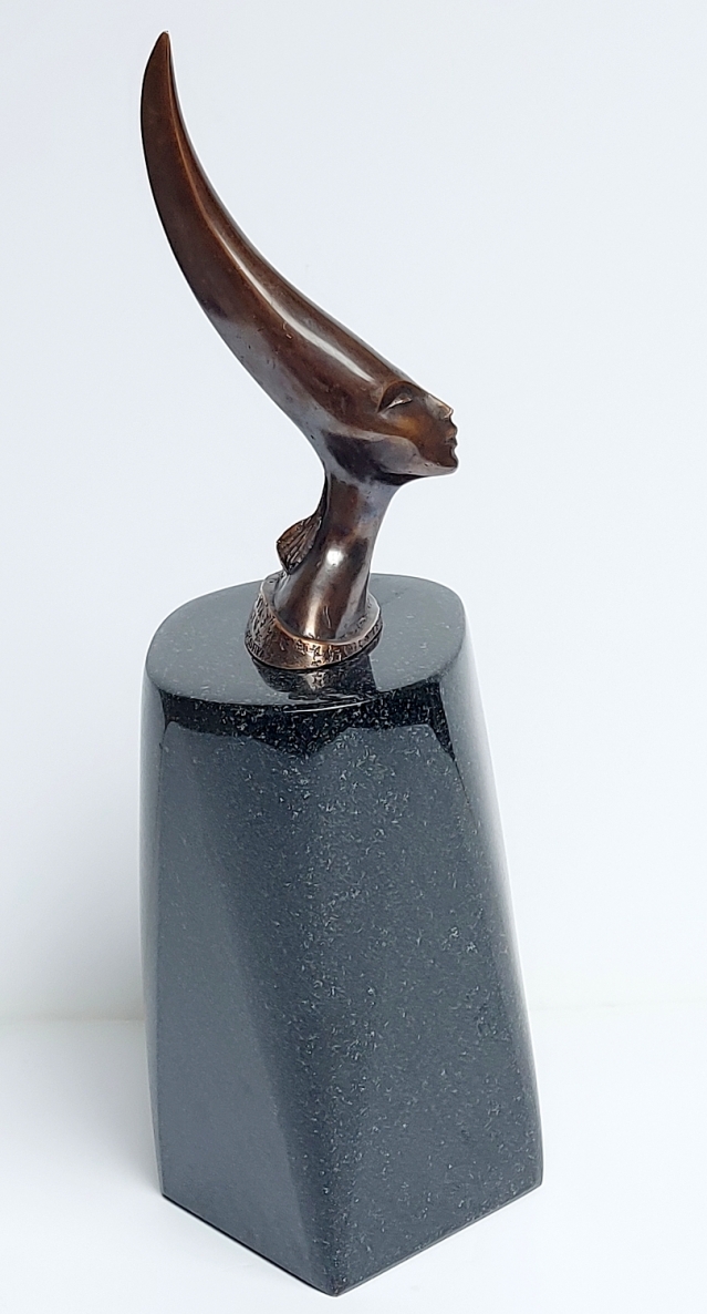Night, 2019, bronze, stone, h 39.5x15.5x13 cm, 7/10