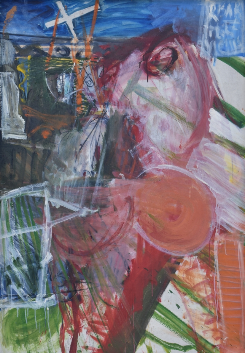 Untitled, 1989, cardboard, oil, 116x81 cm