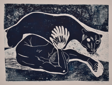 Be pavadinimo, 2014, pop., sp., lino raiž, 50x66 cm