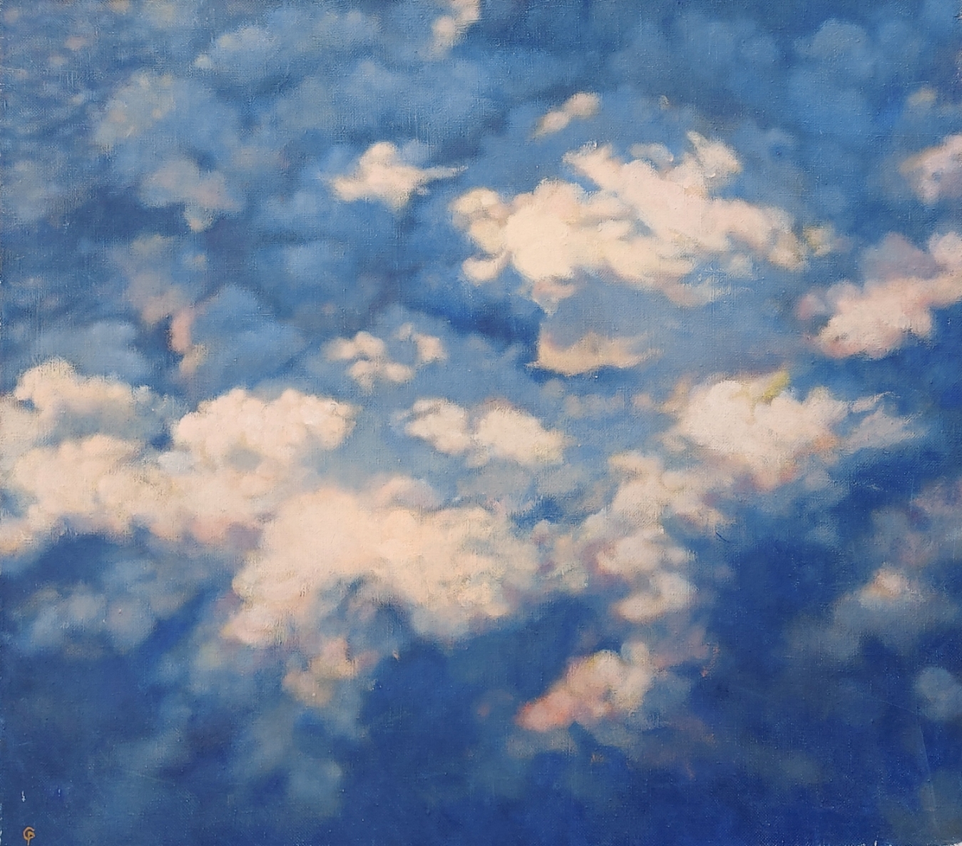 Debesys, 2009, drb., al., 80x90 cm