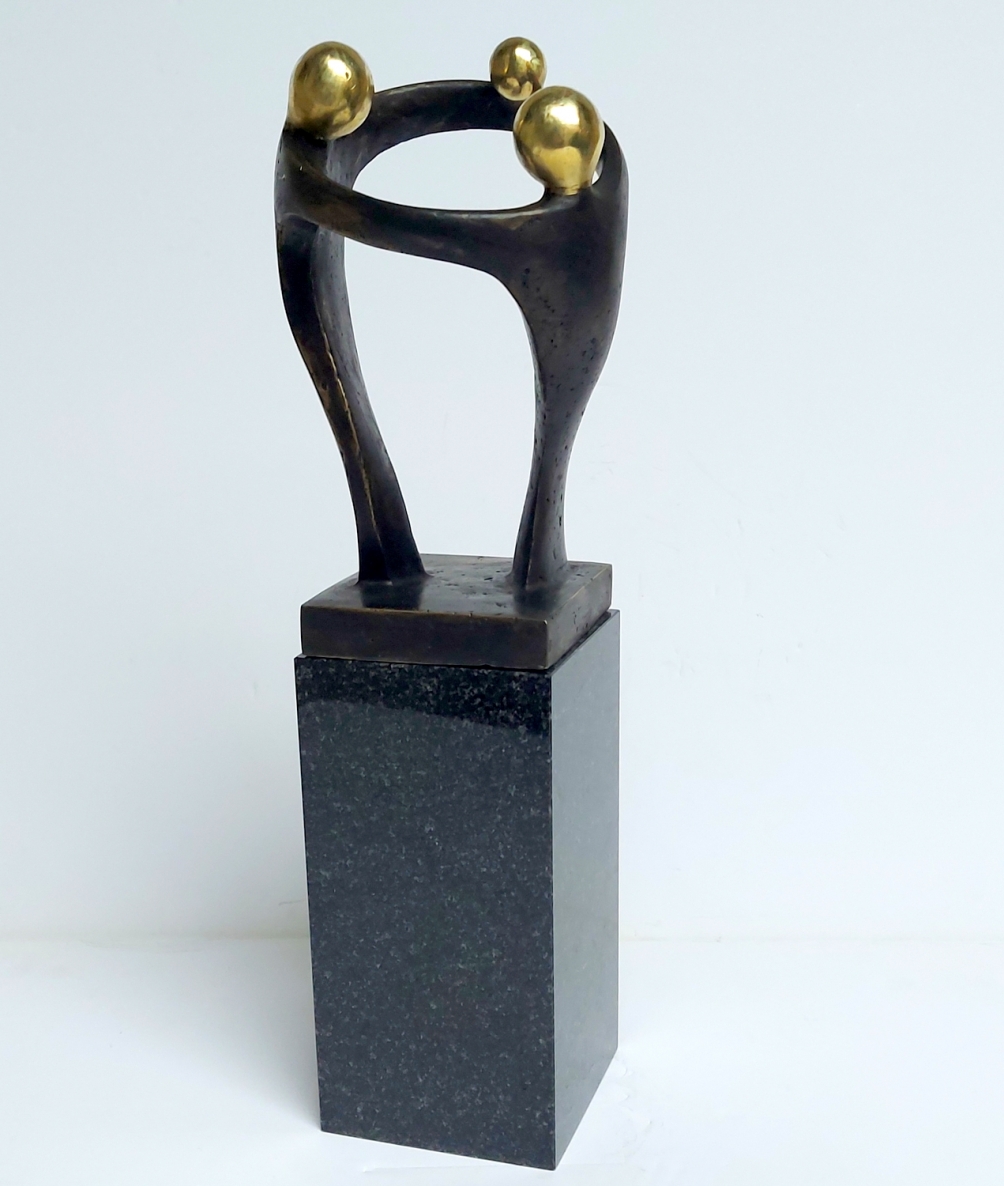 Dance of Life, 2022, bronze, granite, h 41.5x13x12 cm, 6/14