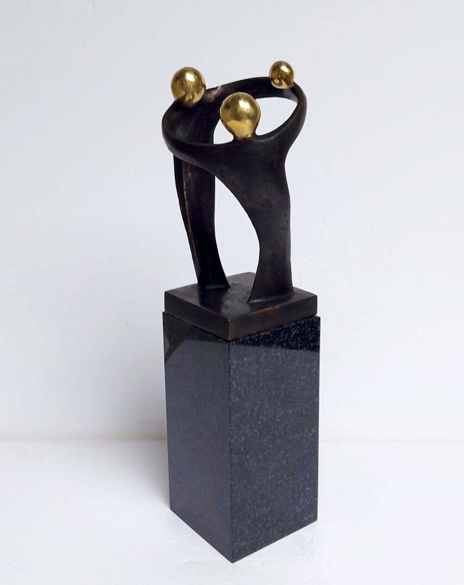 Dance of Life, 2022, bronze, granite, h 41.5x13x12 cm, 6/14