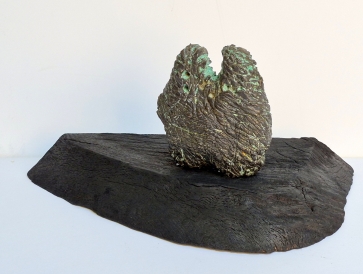 Cornucopia, 2026, bronze, burnt oak, h 12x32x18 cm, 1/1