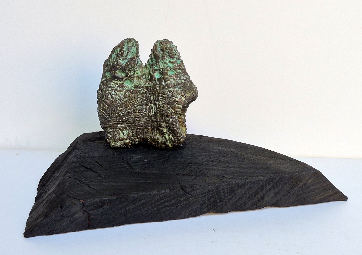 Cornucopia, 2026, bronze, burnt oak, h 12x32x18 cm, 1/1