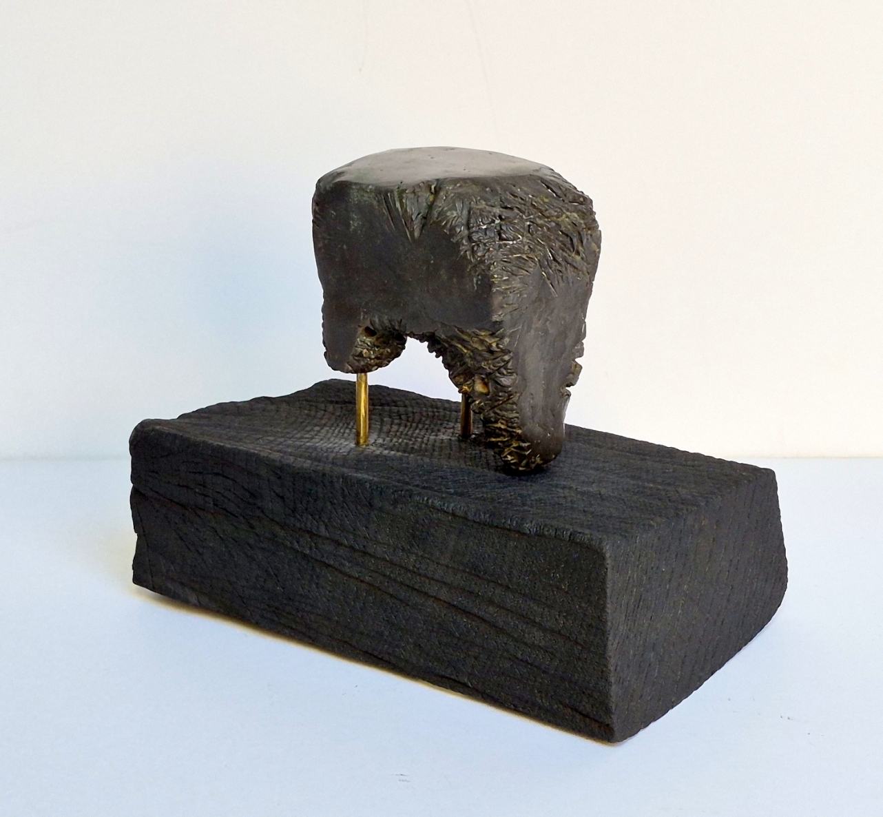 Brave, 2026, bronze, burnt oak, h 15x20x11 cm, 1/1