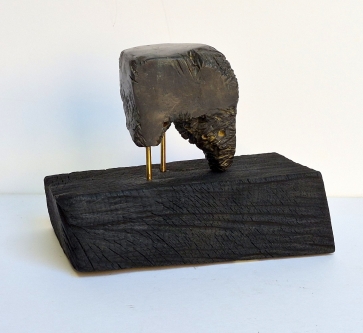 Brave, 2026, bronze, burnt oak, h 15x20x11 cm, 1/1