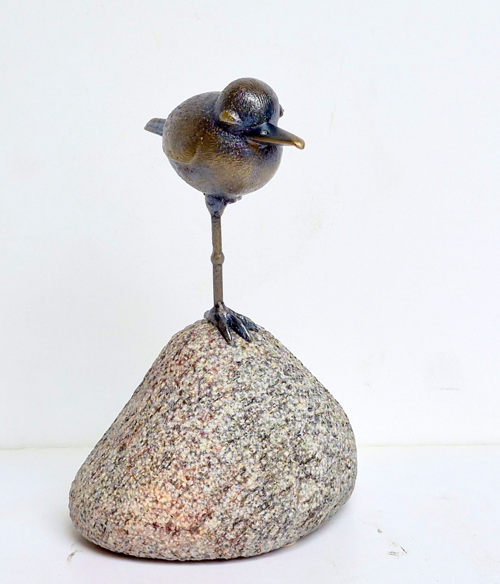 Gull, 2026, bronze, melchior, stone, h 19x13x8 cm, 1/1