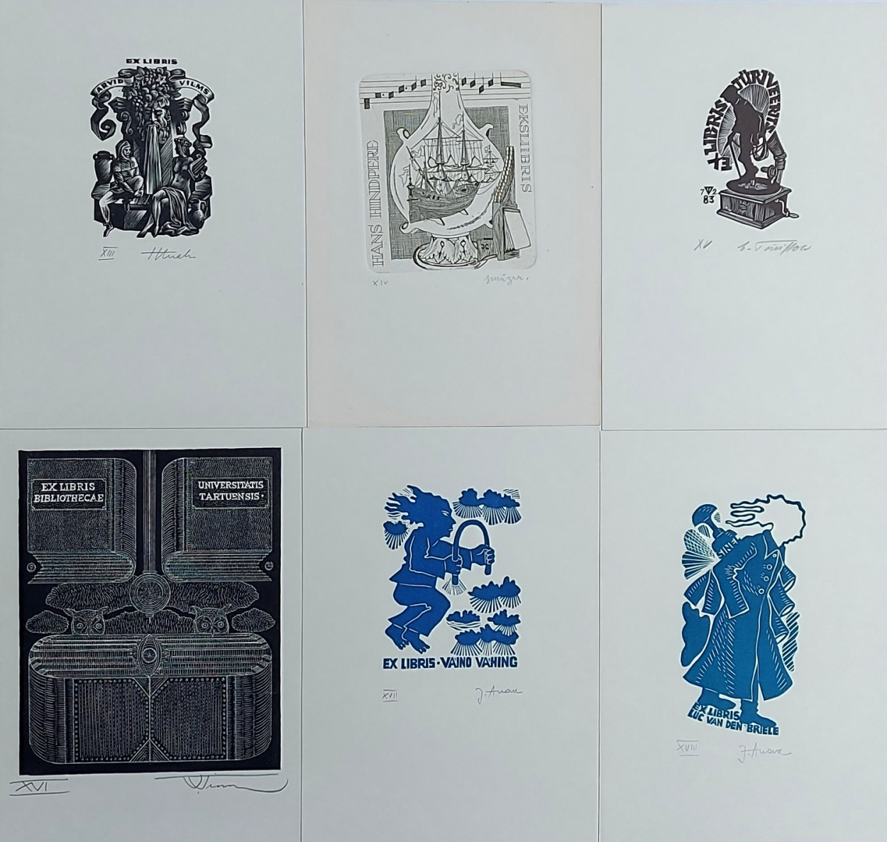 Ex libris, Tallinn, Estija, 1976, Nr. 106, 20 vnt.