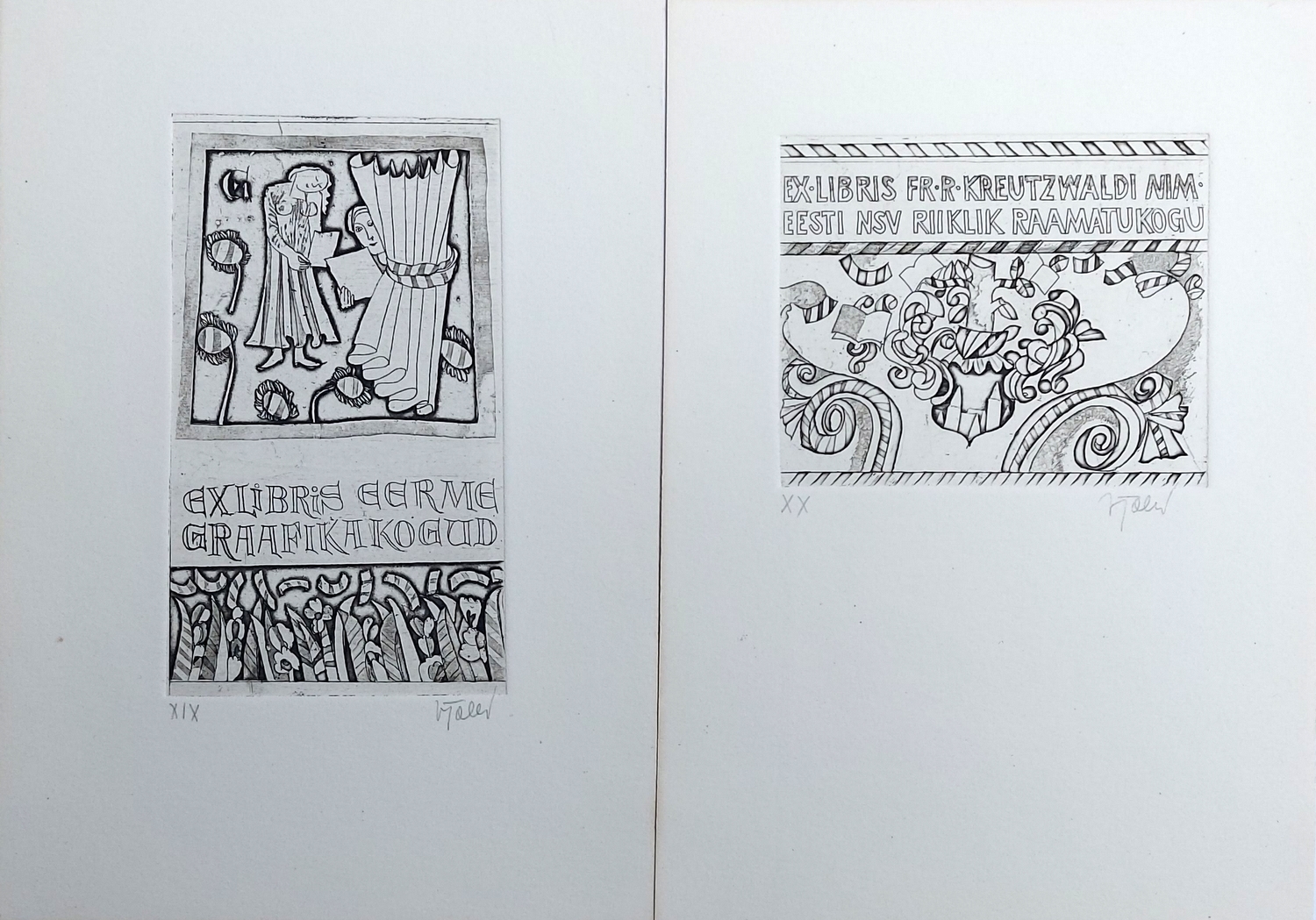 Ex libris, Tallinn, Estija, 1976, Nr. 106, 20 vnt.