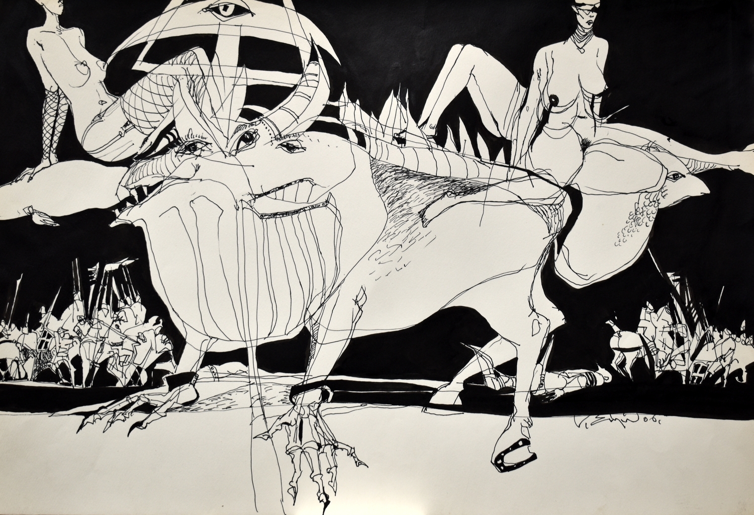 Untitled, 2006, ink, pen, brush, paper, 38x55 cm