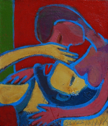 Dviese, 2019, drb., al., 70x60 cm