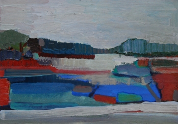 Ežero motyvas. Žemaitija, 2015, drobė, aliejus, 70x100 cm