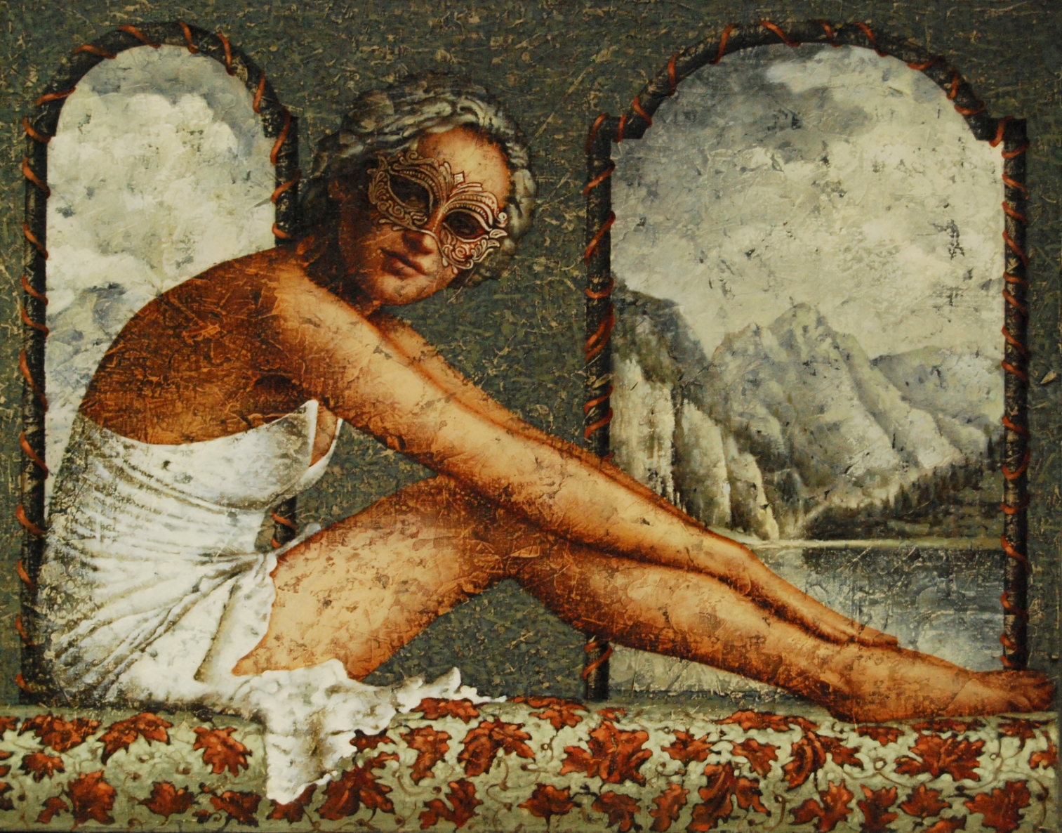 Mountain Background, 2012, canvas, mix tech., 90×115 cm