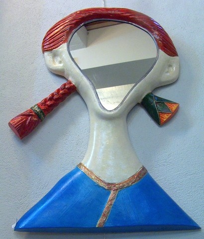 Mask, 2007, wood, mirror, 68×48 cm, 1/1
