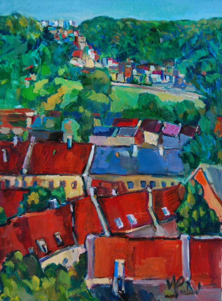 Kauno peizažas nuo Žaliakalnio kalno, 2014, drb.,al., 80x60cm