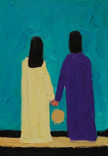 Kelyje, 2014, drobė, aliejus,100x70 cm