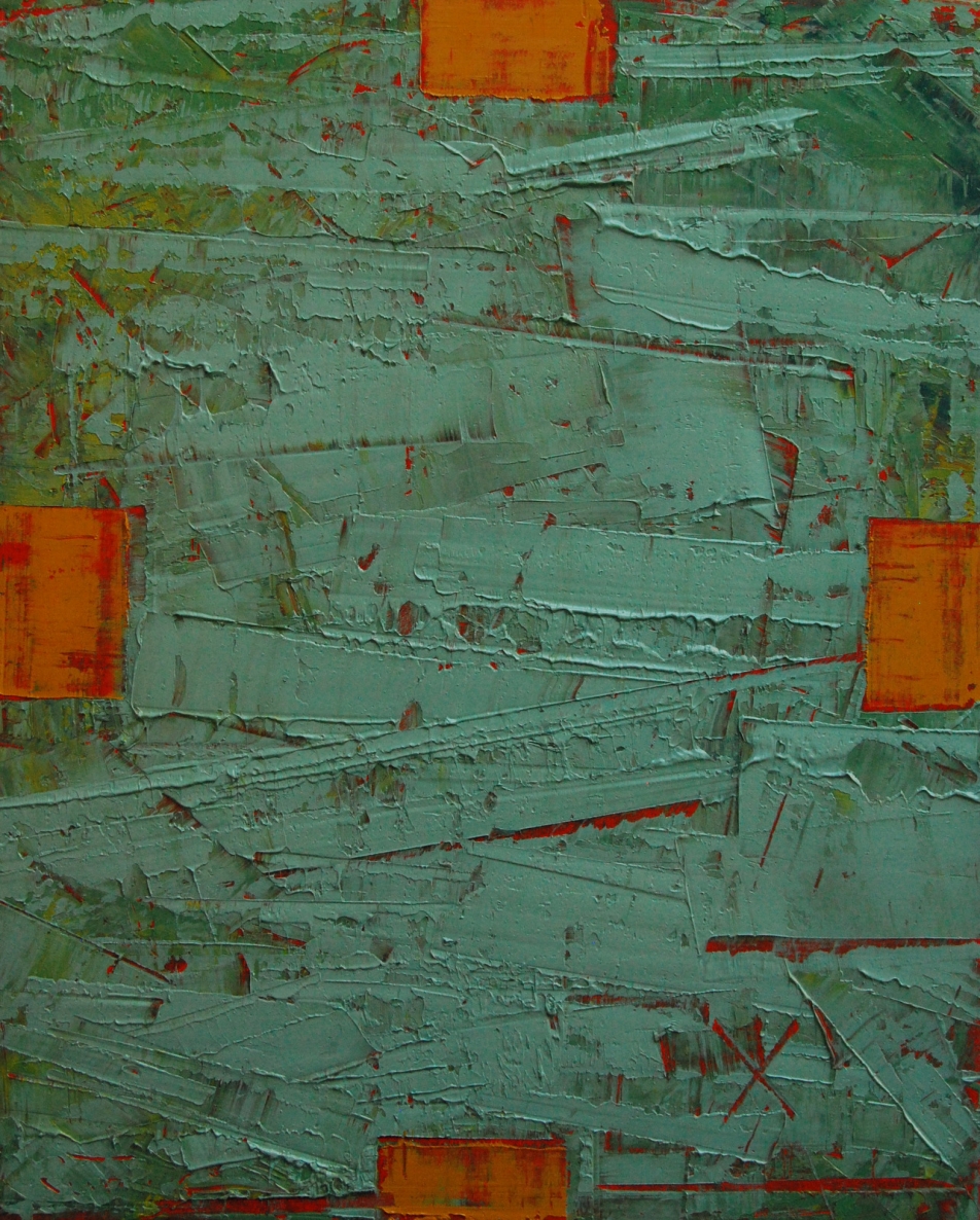 Keturi prisilietimai, 2016, drb., al., 100×81 cm