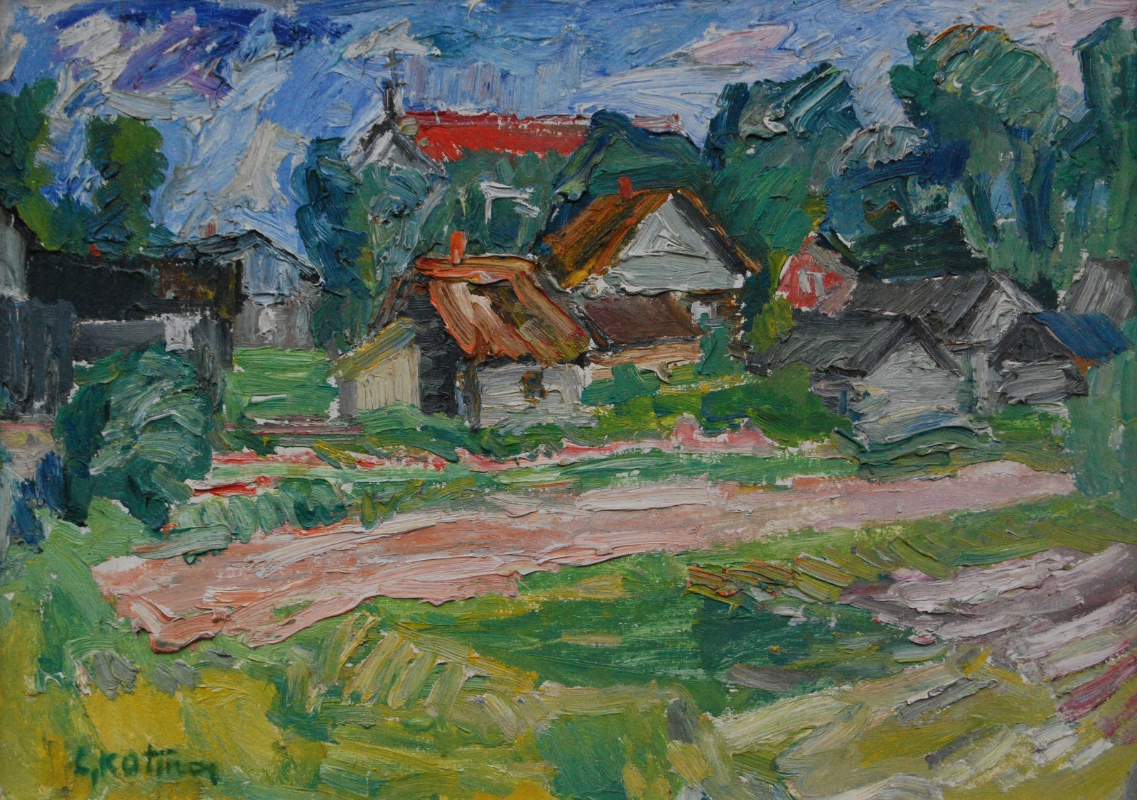 Leipalingis, 1965, oil on carton, 49x69cm