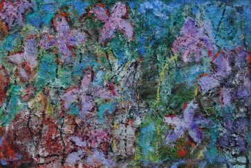 Lelijos, 2006, aliejus, kartonas, 50x74 cm