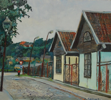 Link Nemuno. Smalininkų gatvė,  2013, drobė, aliejus, 46x53 cm