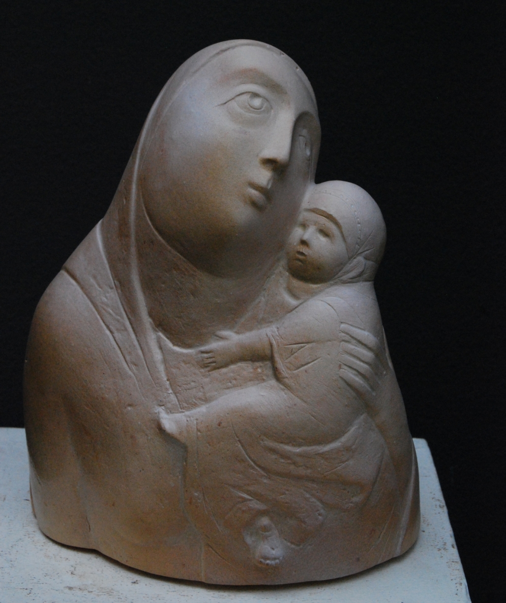 Mother with Baby, 2018, clay, h 21cm, 1/1