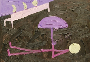 Naktis parke l, 2011, drobė, aliejus, 70x100 cm