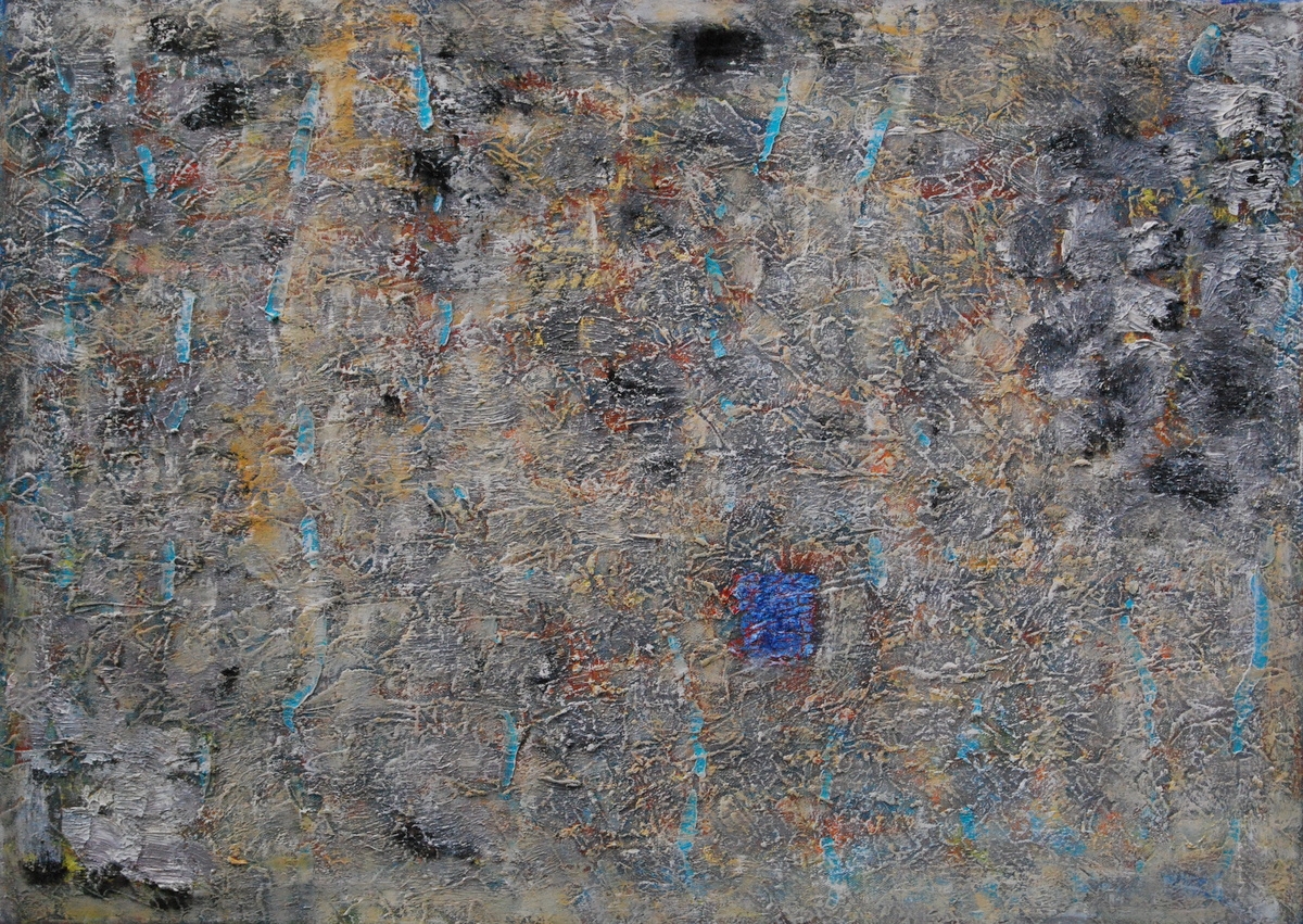 Footprints on a Frosted Window, 2017, oil on canvas, 50x70cm