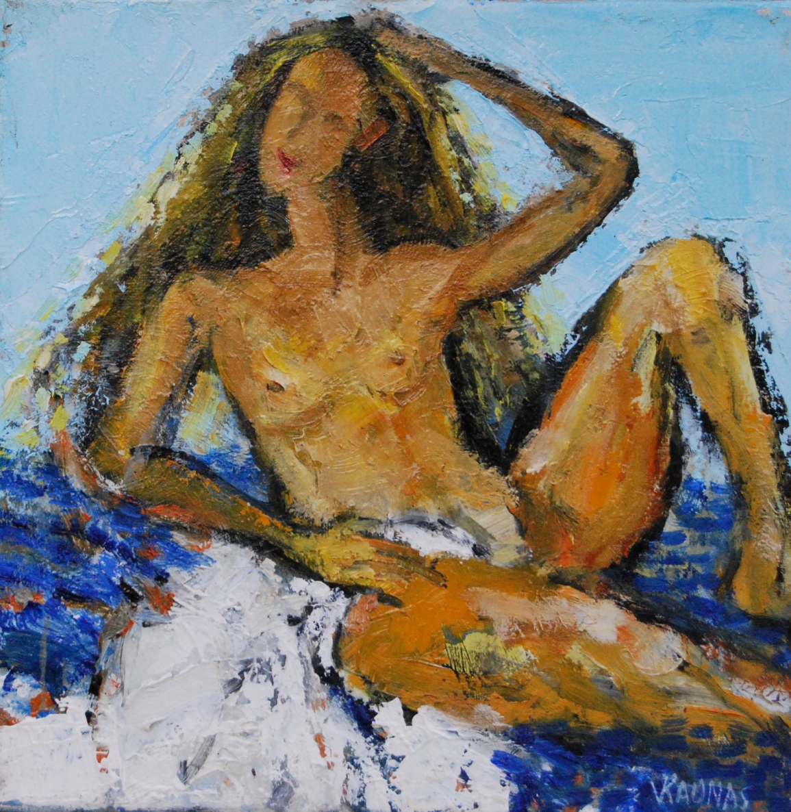 Seated, 2019, oil on ncanvas, 30x30cm