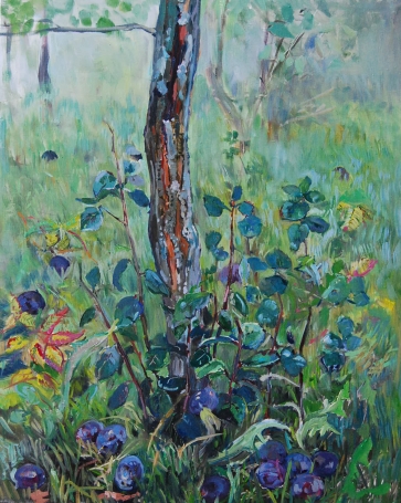 Slyva, 2014, drobė, aliejus,  100x80 cm