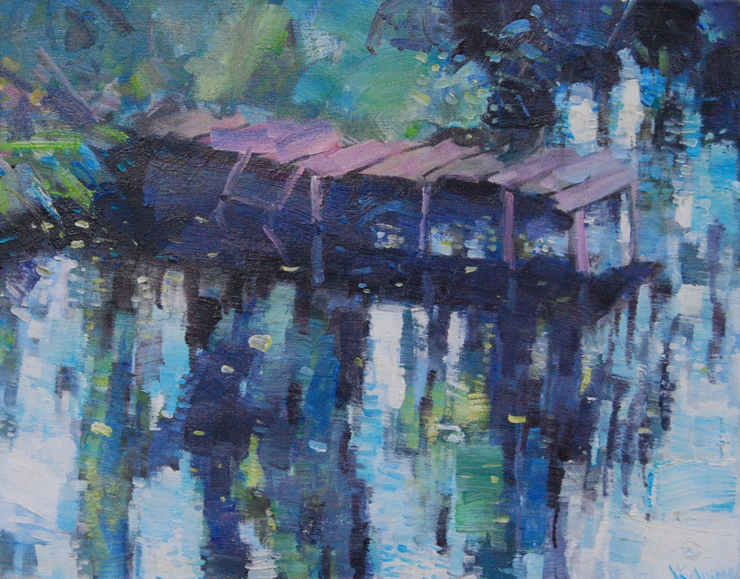 Bridge, 2019, oil on canvas, 40x50cm