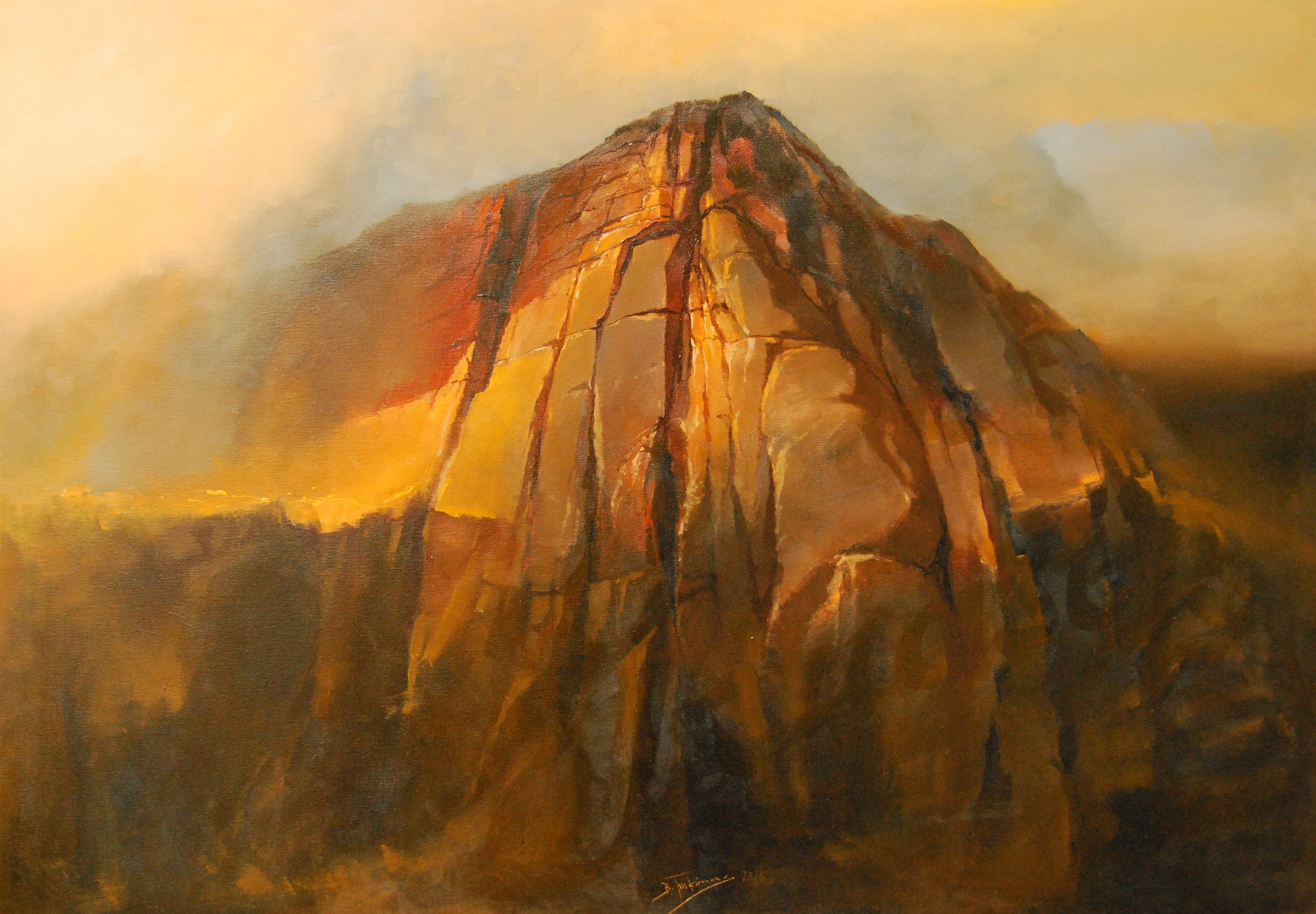 Vakaro šešėliai, 2015, drb., al., 70x100cm