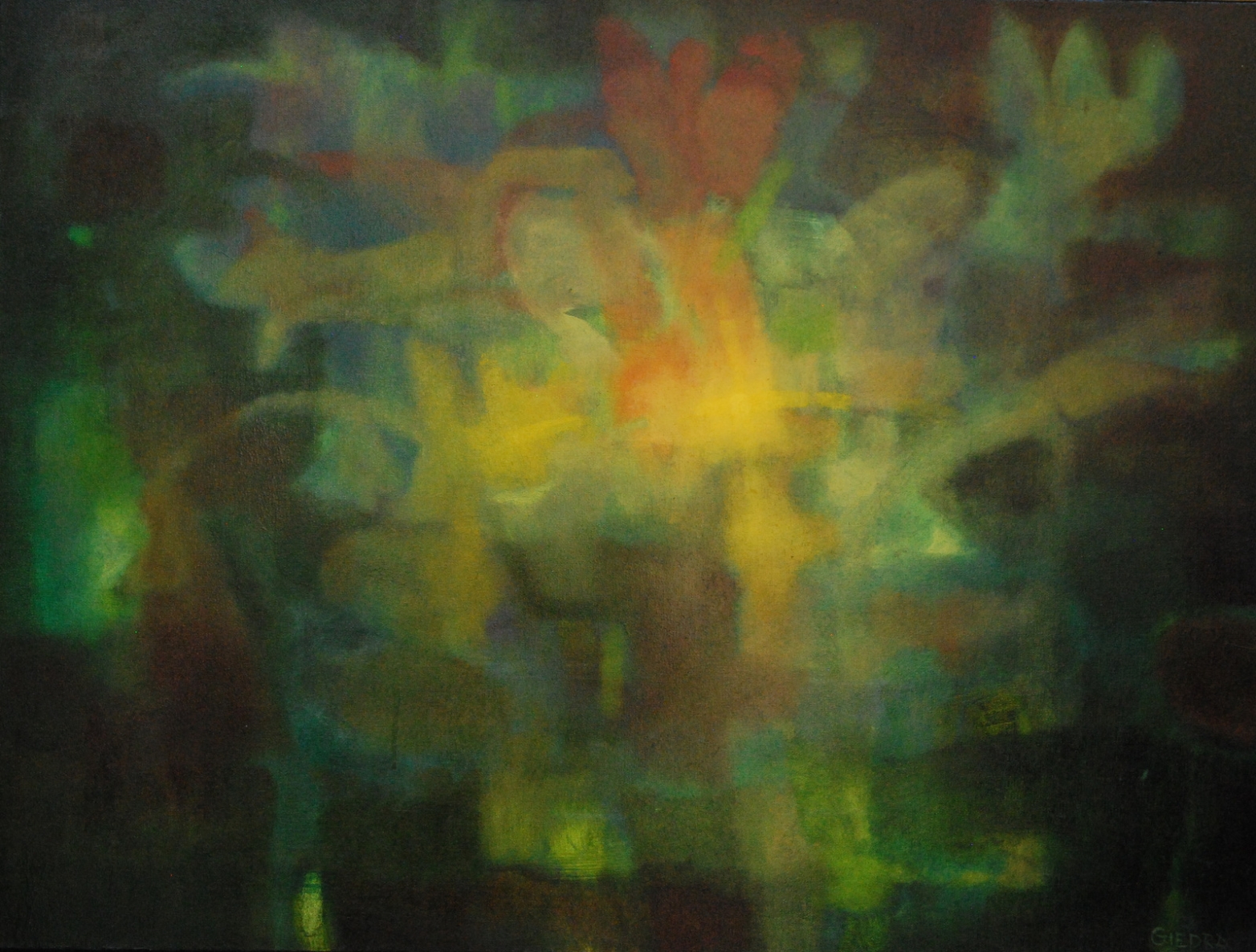 Žalia diena, 2015, drobė, aliejus, 60x80 cm