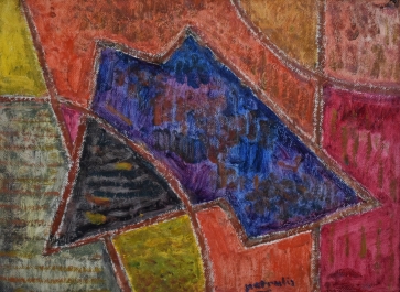 The Kite, 1983, cardboard, oil, 29x39 cm