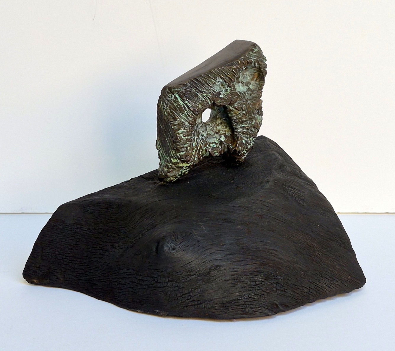 Eye, 2026, bronze, burnt oak, h 15.5x16x23 cm, 1/1