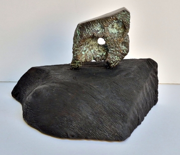 Eye, 2026, bronze, burnt oak, h 15.5x16x23 cm, 1/1