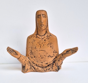 Apostle, 2001, terracotta, h 34x38.5x12 cm, 1/1