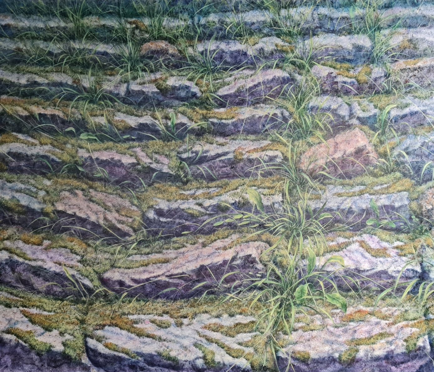 Apaugę laiptai, 2022, drobė, aliejus, 140x170cm