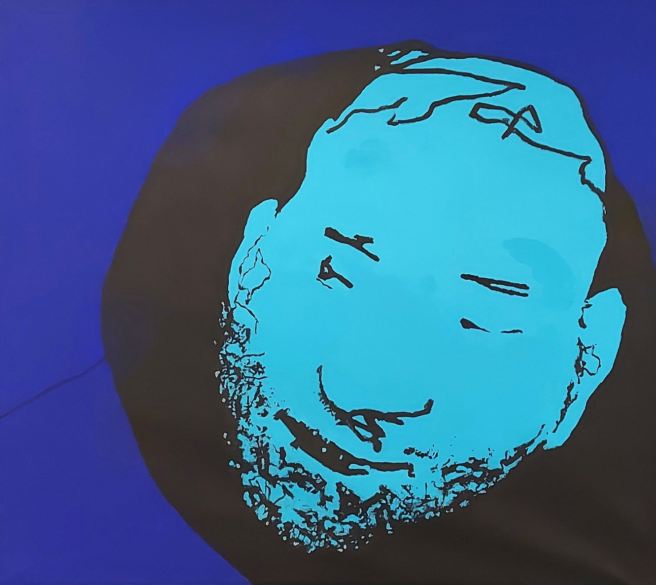 Apkabinimas II, 2024, drobė, akrilas, 130x130 cm  