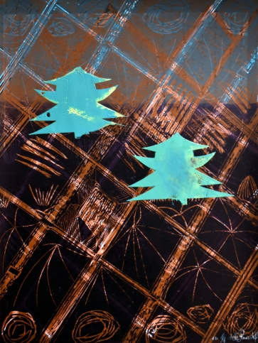 Architektūrinės dainos. Giria, 2018, popierius, autorinė technika, 76x57 cm, 1/1