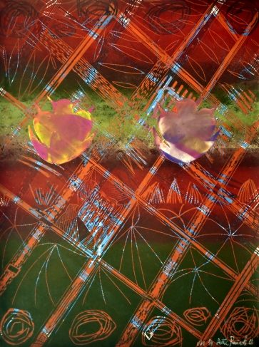 Architektūrinės dainos. Lelijos, 2018, popierius, autorinė technika, 76x57cm, 1/1