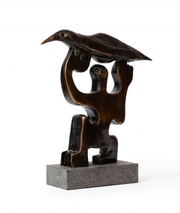 Artimi, 2022, bronza, granitas, h 55 cm