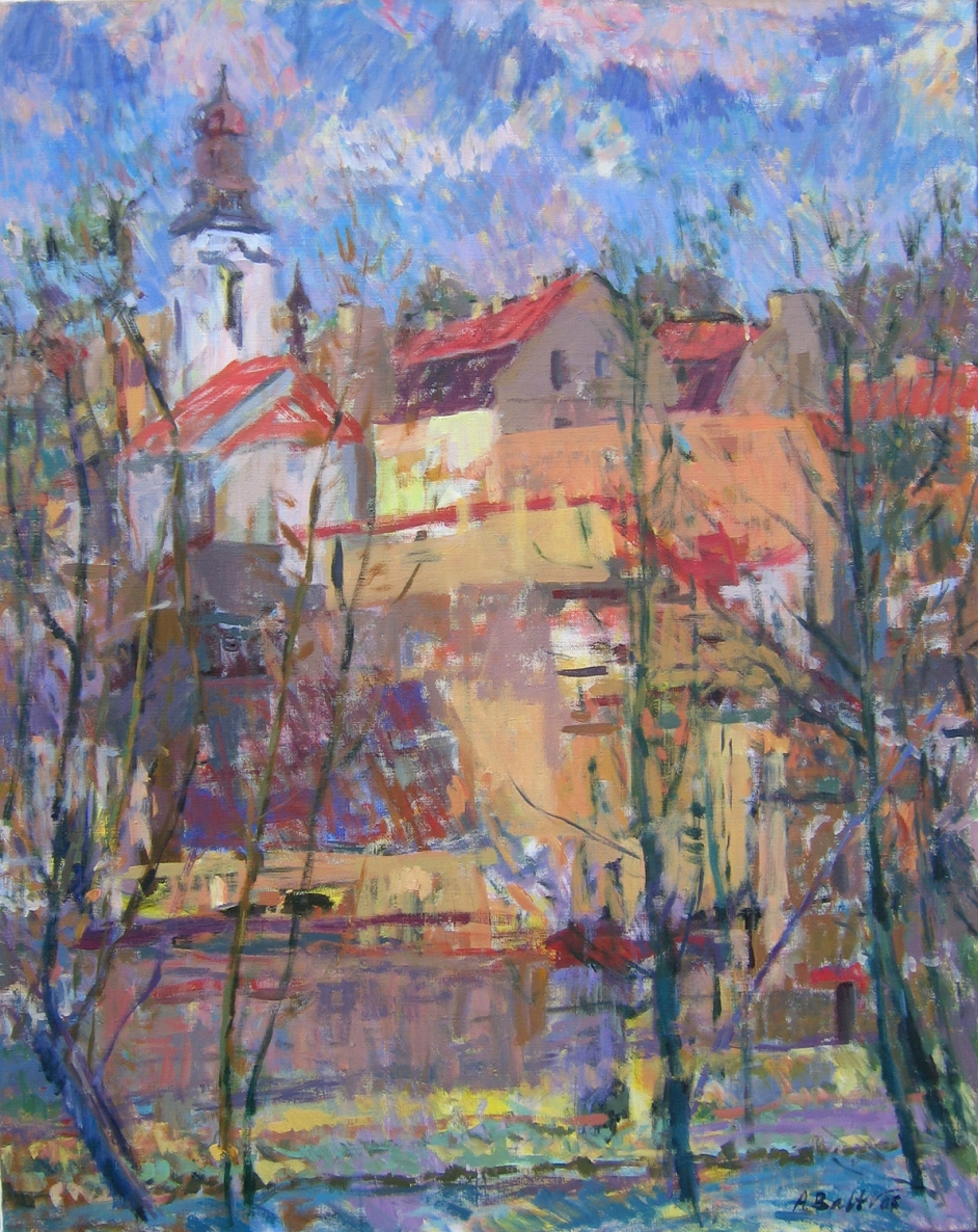 Ketvirtas žvilgsnis i Šv. Bltramiejų, 2008, drobė, akrilas, 100x81cm