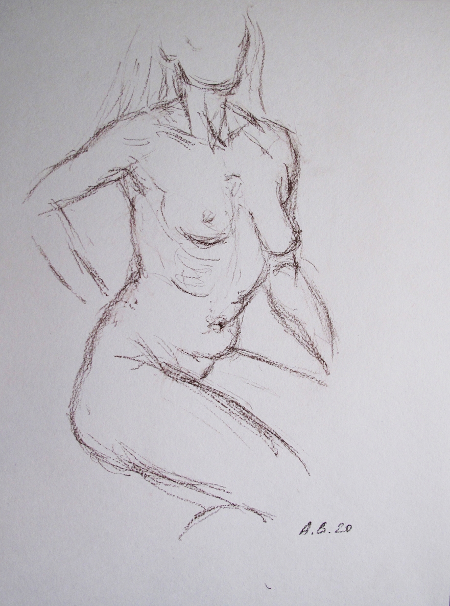 Palinkusi, 2020, popierius, sepija, 40x30 cm