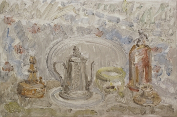 Sidabrinis su sifonu, 2018, drb., aliejus, 40x60cm