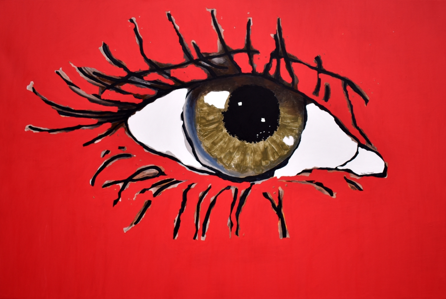 Aš matau Tave, 2025, drobė, akrilas, 126x190 cm 