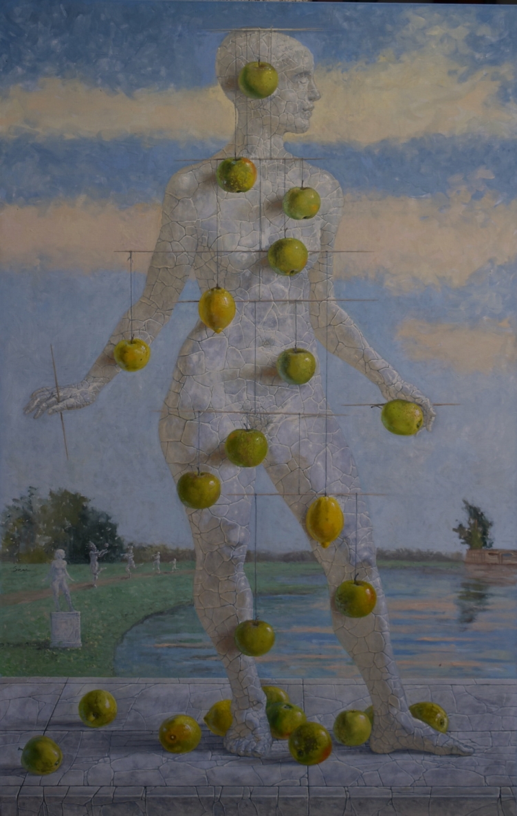 Atminties obuoliai, 2020, drobė, aliejus, 140x90 cm