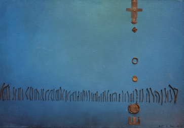 Atmintis, 2014-2016, dobė, mišri technika, 69x99 cm