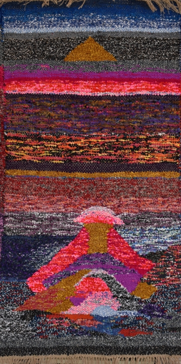 Growth, 2020, tapestry from used textiles, 134x70 cm