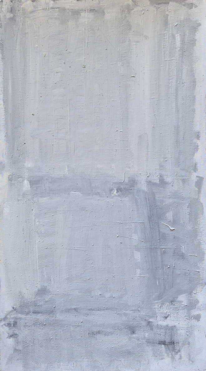 Baltas interjeras, 2019, drobė, aliejus, 180x100 cm 