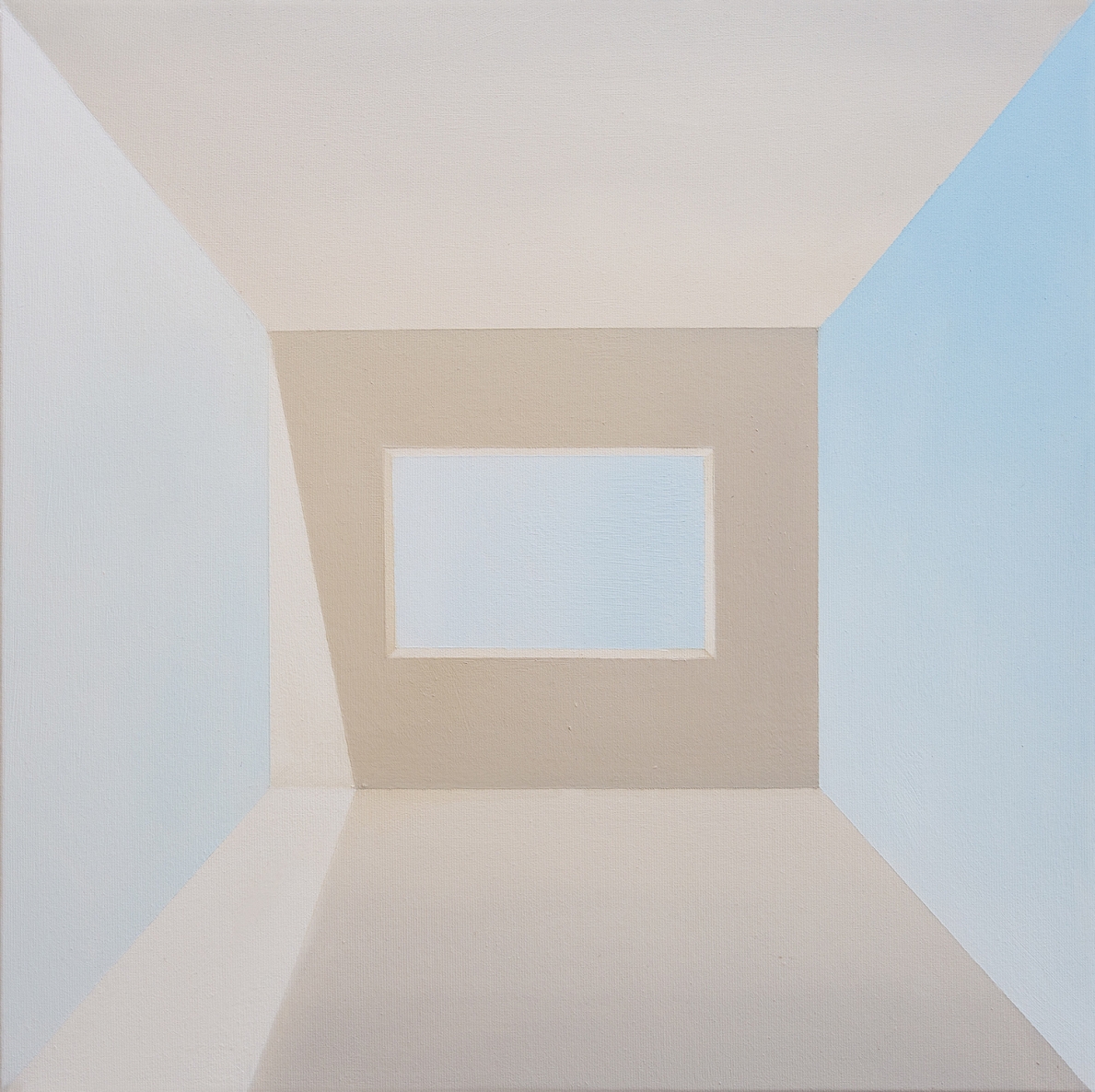 Baltas pluoštas, 2021, drobė, aliejus, 50x50 cm